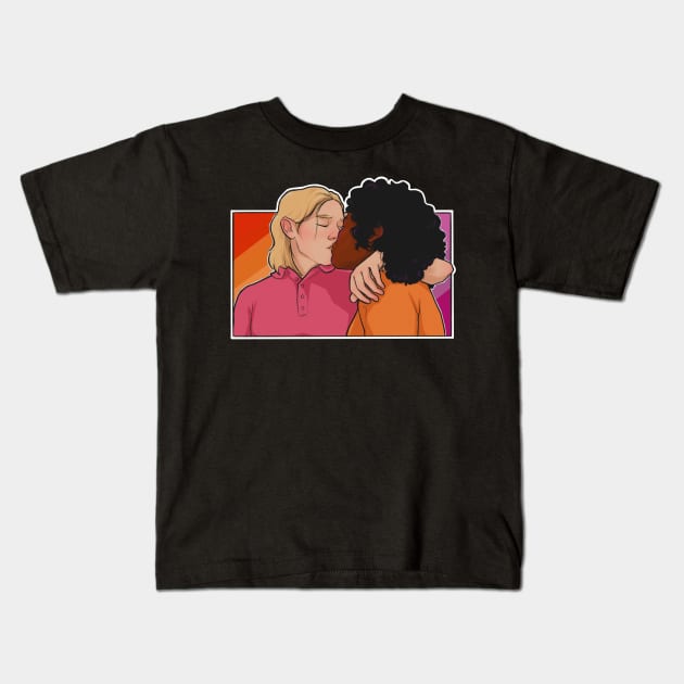 Tara and Darcy heartstopper Kids T-Shirt by daddymactinus